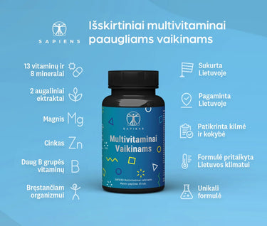 Multivitaminai vaikinams (paaugliams), 30 tab.