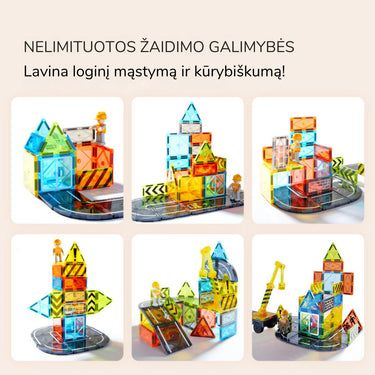 MAGNETINIS KONSTRUKTORIUS - MAŽASIS ARCHITEKTAS - 36 DALIŲ