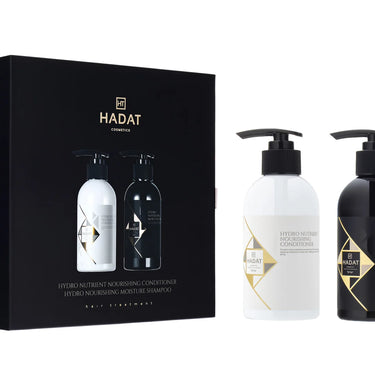 Hadat cosmetics Gift box Hydro Nourishing Moisture Shampoo and Nutrient Nourishing conditioner – dovanų dėžutė šampūnas bei kondicionierius, 250 ml