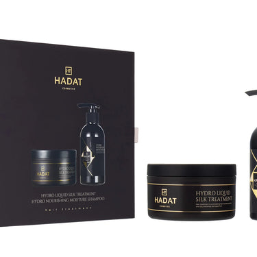 Hadat cosmetics Gift box Hydro Nourishing Moisture Shampoo And Hydro Liquid Silk Treatment – dovanų dėžutė šampūnas bei kaukė