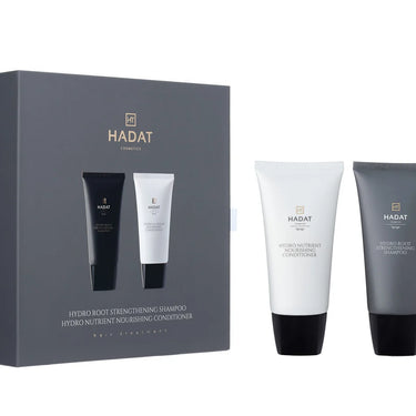 Hadat cosmetics Gift box Root Strengthening Shampoo and Nutrient Nourishing conditioner – dovanų dėžutė šampūnas bei kondicionierius, 70 ml