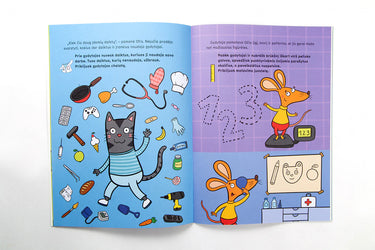 OTIS PAS GYDYTOJĄ. UŽDUOTYS SU LIPDUKAIS 2-4 M. VAIKAMS