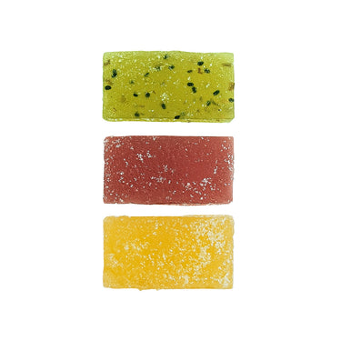 Želė saldainiai su granatais, kiviais ir pasifloromis, 120 g
