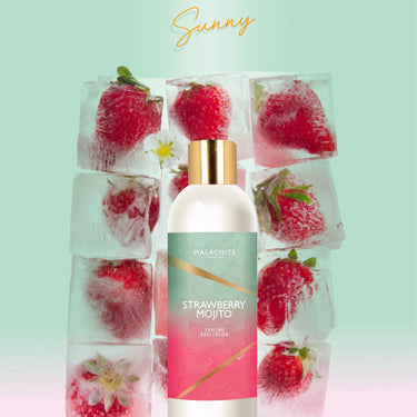 Vėsinantis kūno losjonas MALACHITE COSMETICS "Strawberry Mojito", 200ml