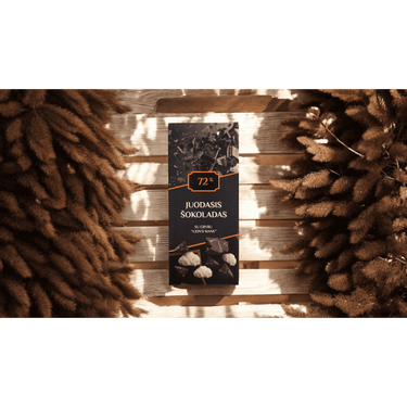 Šokoladas 72% su grybu LION'S MANE 25g