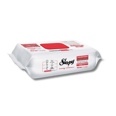 Gėlių kvapų serija. Sleepy “Easy Clean” paviršių valymo servetėlės, Vyšnių žiedai 100 vnt.