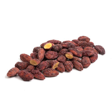 Karamelizuoti migdolai su juodaisiais serbentais, 100 g