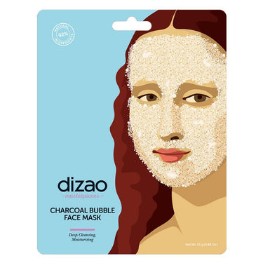 DIZAO MASTERPIECES putojanti kaukė veidui su deguonimi ir aktyvinta anglimi, lakštinė, 25 g