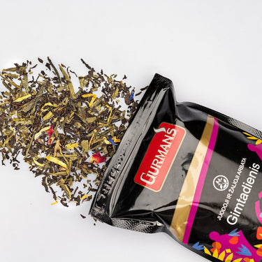GURMAN'S GIMTADIENIS 90g, juodoji - žalioji arbata