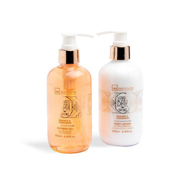 IDC INSTITUTE vonios rinkinys Orange & Cinnamon (dušo gelis, kūno losjonas)
