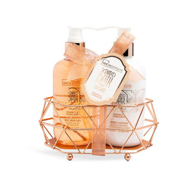 IDC INSTITUTE vonios rinkinys Orange & Cinnamon (dušo gelis, kūno losjonas)