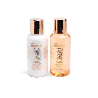 IDC INSTITUTE vonios rinkinysc Orange & Cinnamon (dušo gelis, kūno losjonas)