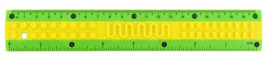 Plastikinė liniuotė CLASSIC, Kite, 20 cm, žalios / geltonos sp.