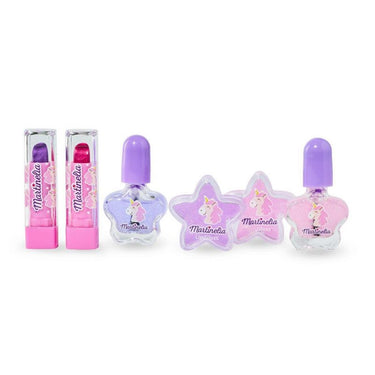 MARTINELIA kosmetikos rinkinys Little Unicorn (2 nagų lakai, 2 lūpų balzamai, 2 lūpdažiai)