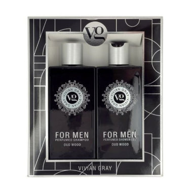 VIVIAN GRAY rinkinys vyrams dušo želė ir šampūnas Oud Wood, 2x350 ml